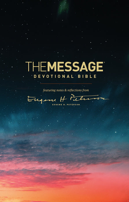 The Message Large-Print Devotional Bible, hardcover