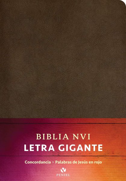 Biblia letra gigante, piel marrón - NVI