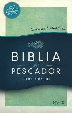 Biblia del pescador, letra grande verde símil piel - NVI