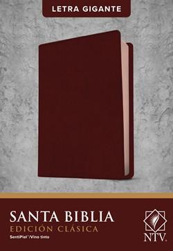 Santa Biblia, edición clásica color vino, letra gigante - NTV
