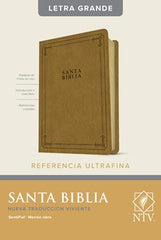 Biblia edición de referencia, ultrafina letra grande camel - NTV