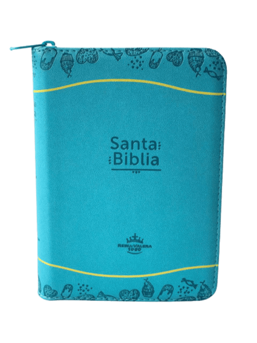 Santa Biblia RV 1960 azul - amarillo - Coffee & Jesus
