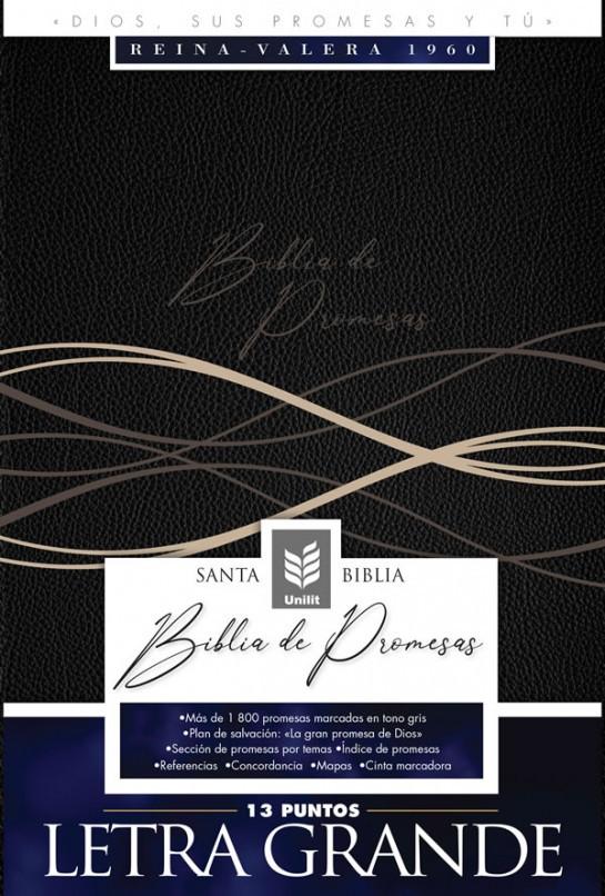 Biblia de promesas letra grande negro - RVR60 - Coffee & Jesus