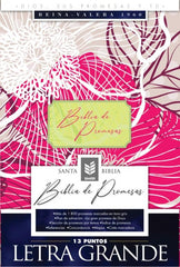 Biblia de promesas con indice, floral y letra grande - RVR 1960