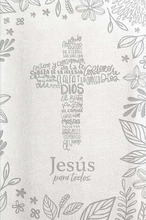 Santa Biblia de promesas Jesús para todos letra grande tamaño manual piel especial marfil- RVR1960