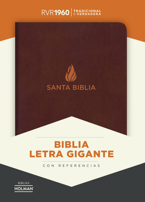 Biblia letra gigante con referencias, marrón - RVR 1960
