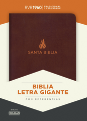 Biblia letra gigante con referencias, marrón - RVR 1960