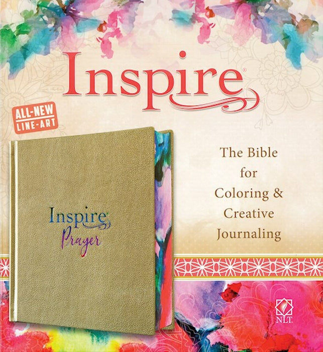 Inspire prayer Bible, soft leather-look, metallic gold over hardcover - NLT