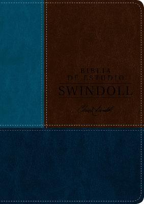 Biblia de estudio Swindoll, azul/café - NTV