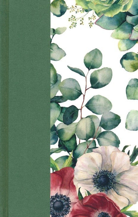 Biblia letra grande, verde con flores - RVR 1960