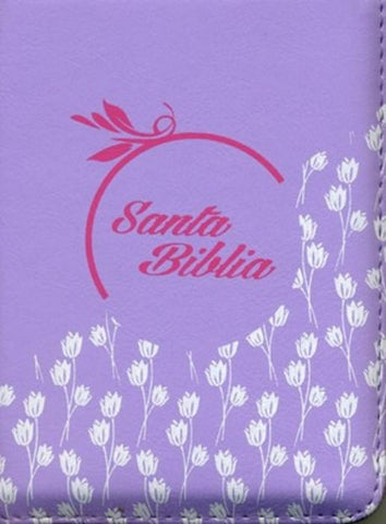 Santa Biblia RVR 1960 Lila con cierre