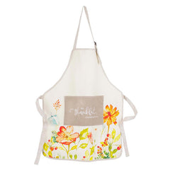 BE THANKFUL FLORAL COTTON APRON - COLOSSIANS 3:15