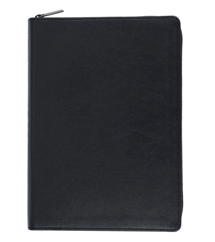 Biblia letra gigante, imitación piel con cierre, negra - NVI