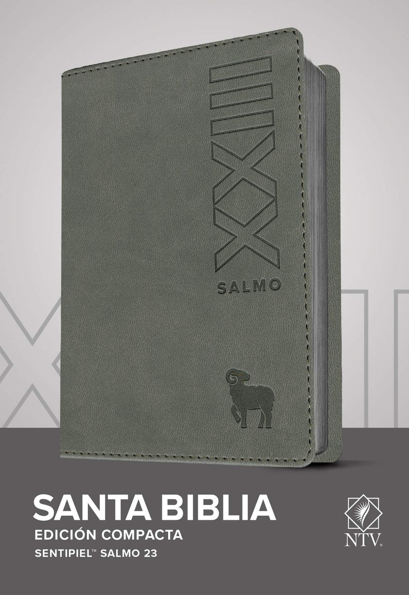 Santa Biblia NTV edición compacta Salmo 23 Sentipiel gris