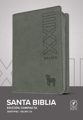 Santa Biblia NTV edición compacta Salmo 23 Sentipiel gris