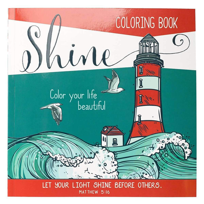 Libro Para Colorear - "Shine" Color Your Life Beautiful - Ta - Coffee & Jesus