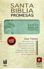 Biblia de promesas, piel especial floral/azul - NTV