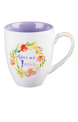 MUG - MUG GIVE ME JESUS - BLANCO/MORADO