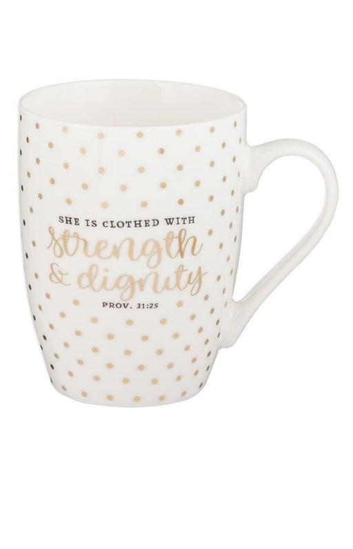 Value strength & dignity Ceramic Coffee Mug - Coffee & Jesus