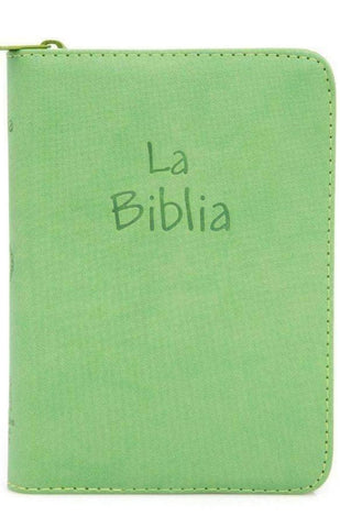Biblia mediana verde con cierre - TLA