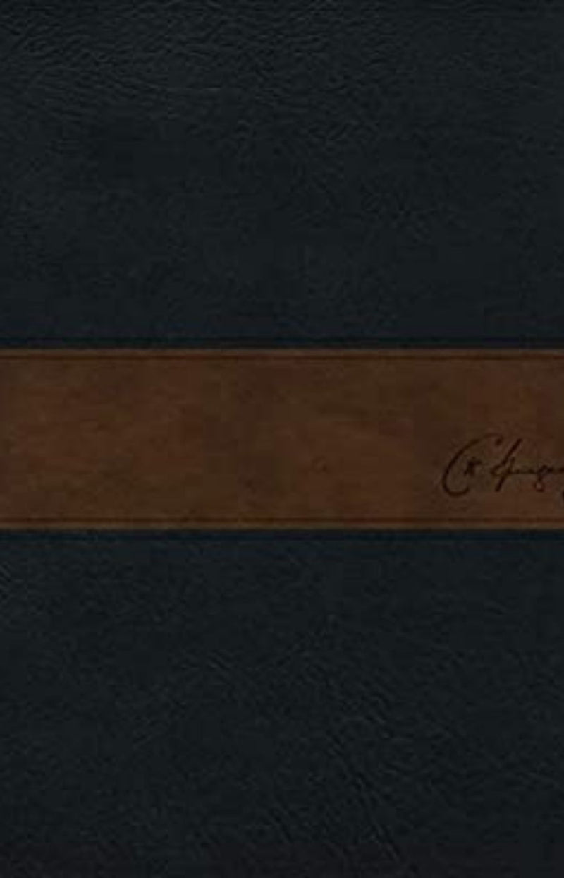 Biblia de estudio Spurgeon de letra grande, imitación piel negro y café - RVR 1960