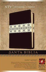 Biblia de referencias ultra fina piel café/marfil - NTV