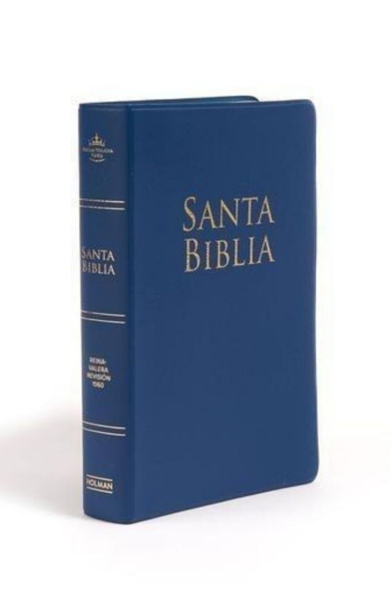 Biblia letra grande, personalizada azul - RVR 1960