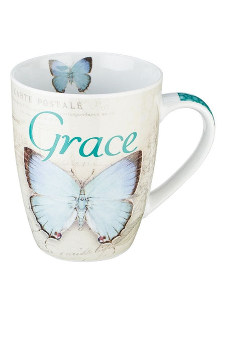 Mug - butterfly teal grace
