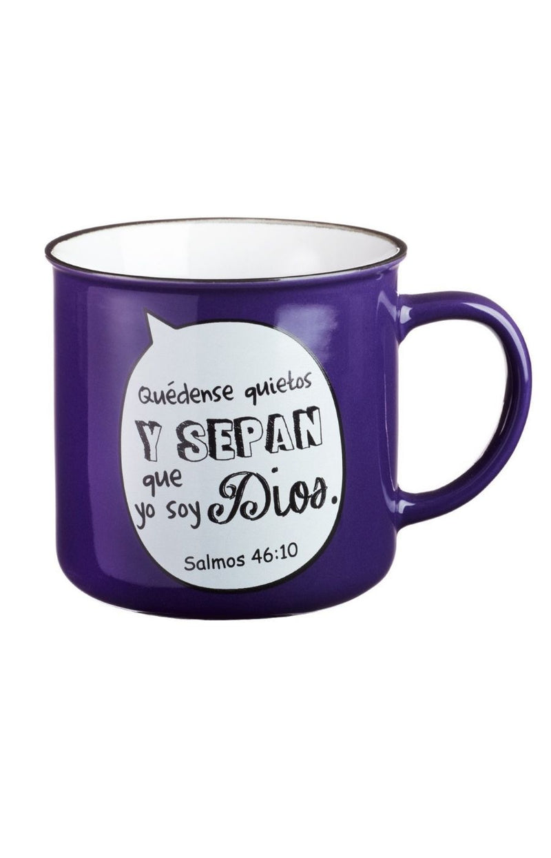 Mug - Taza morada estilo campamento - Coffee & Jesus