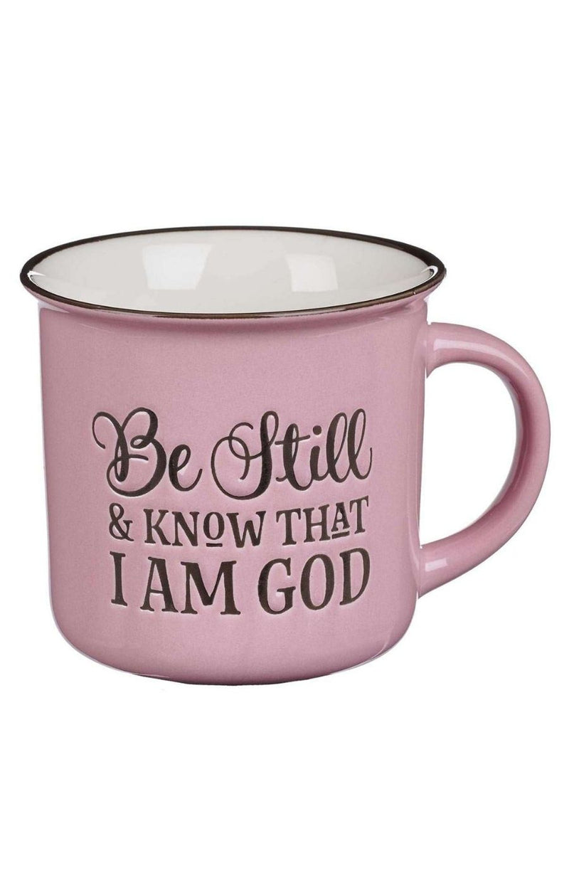 CAMP MUG - CHIP, BE STILL PINK - Coffee & Jesus