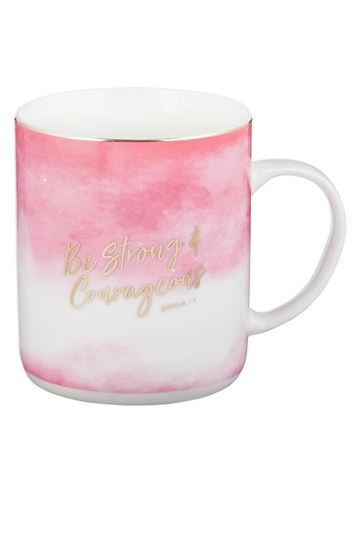 Be Strong & Courageous Ceramic Coffee Mug - Joshua 1:9 - Coffee & Jesus
