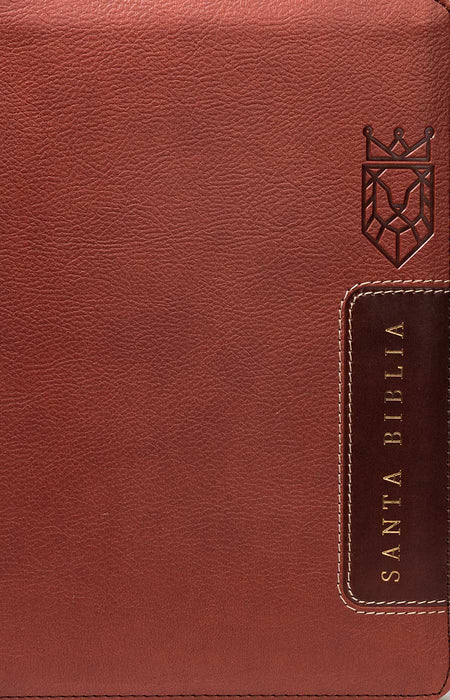 Biblia letra gigante, tamaño manual con referencias, color caoba y café - RVR 1960