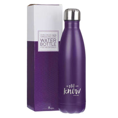 Botella metálica para agua- Be Still- Morado