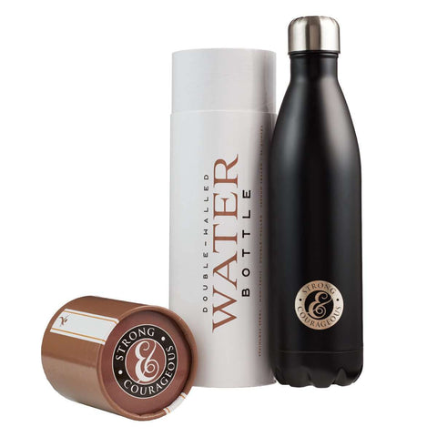 Botella para bebida Strong and courageous