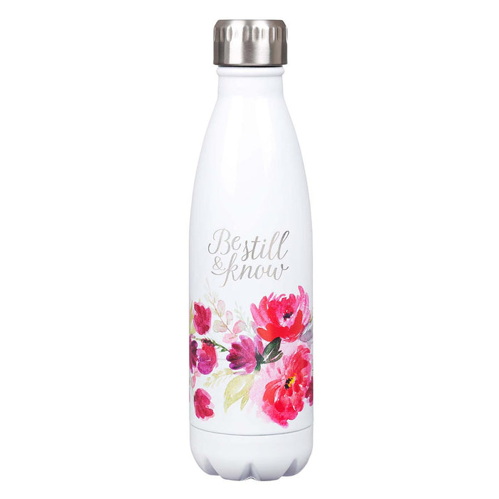 Botella de agua - Be still - Blanco