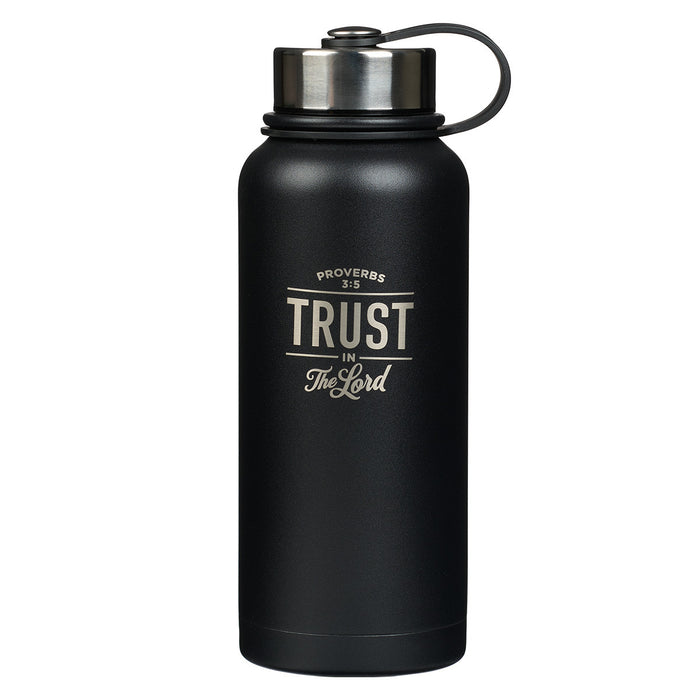 Botella para agua - Trust in the lord (Prov 3:5) -  Black