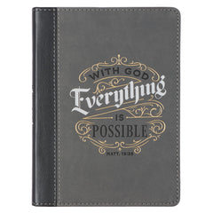 Libreta de apuntes With God everything is possible Mateo 19:26