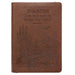Soar Brown Faux Leather Classic Journal with Zipped Closure - Isaiah 40:31