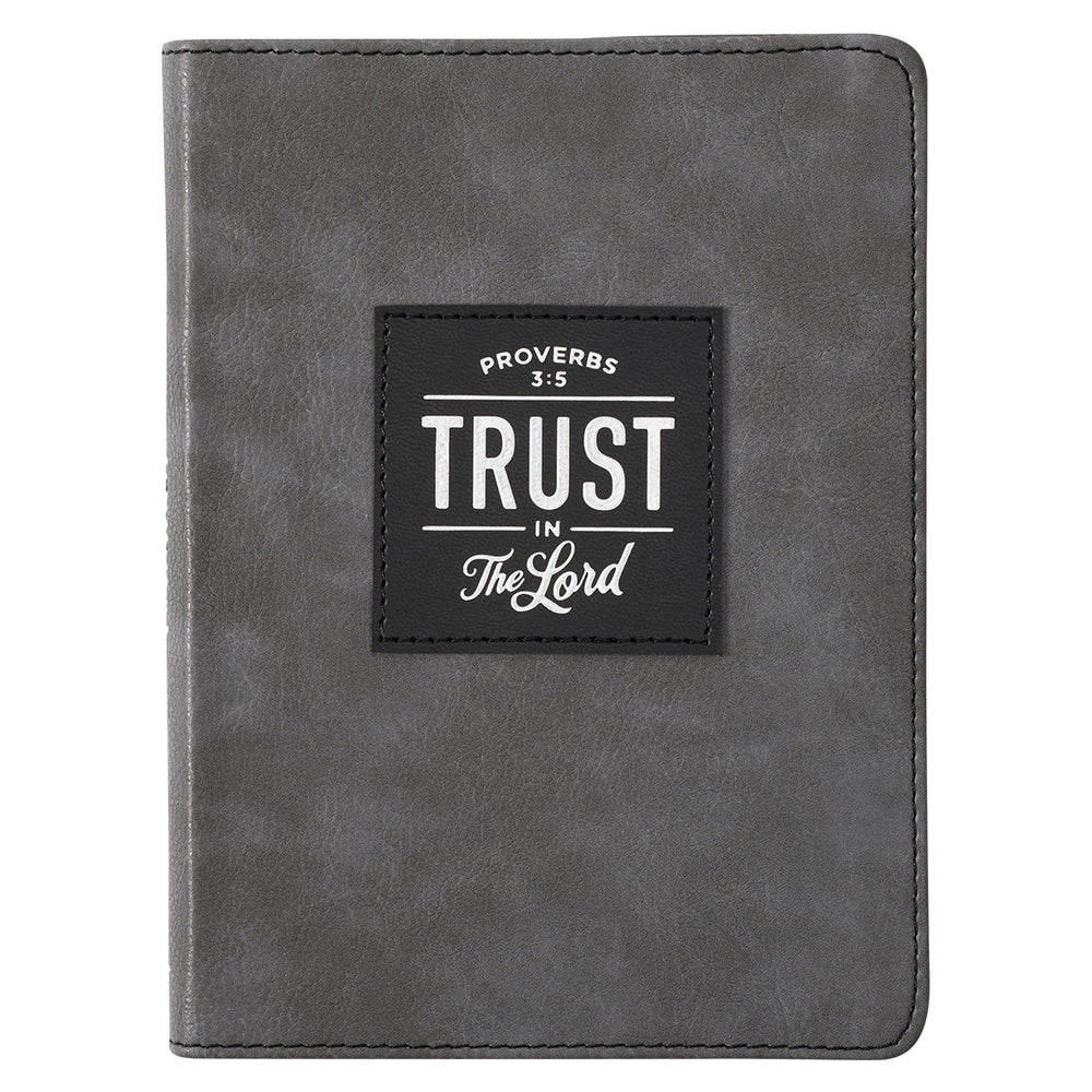 Agenda de lujo Trust in the Lord Proverbios 3:5 - Gris