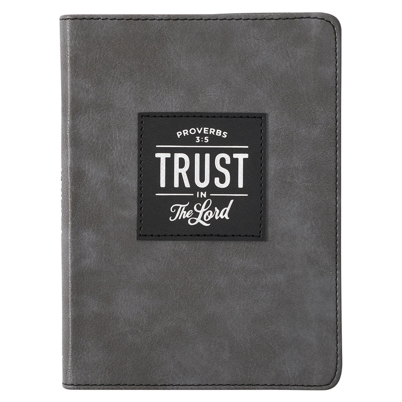 Agenda de lujo Trust in the Lord Proverbios 3:5 - Gris