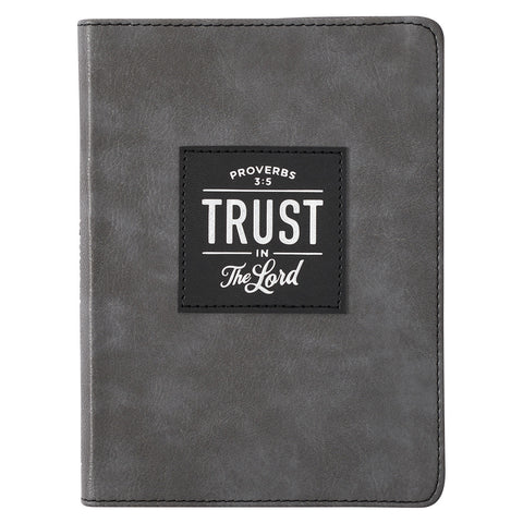Agenda de lujo Trust in the Lord Proverbios 3:5 - Gris