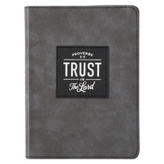 Agenda de lujo Trust in the Lord Proverbios 3:5 - Gris