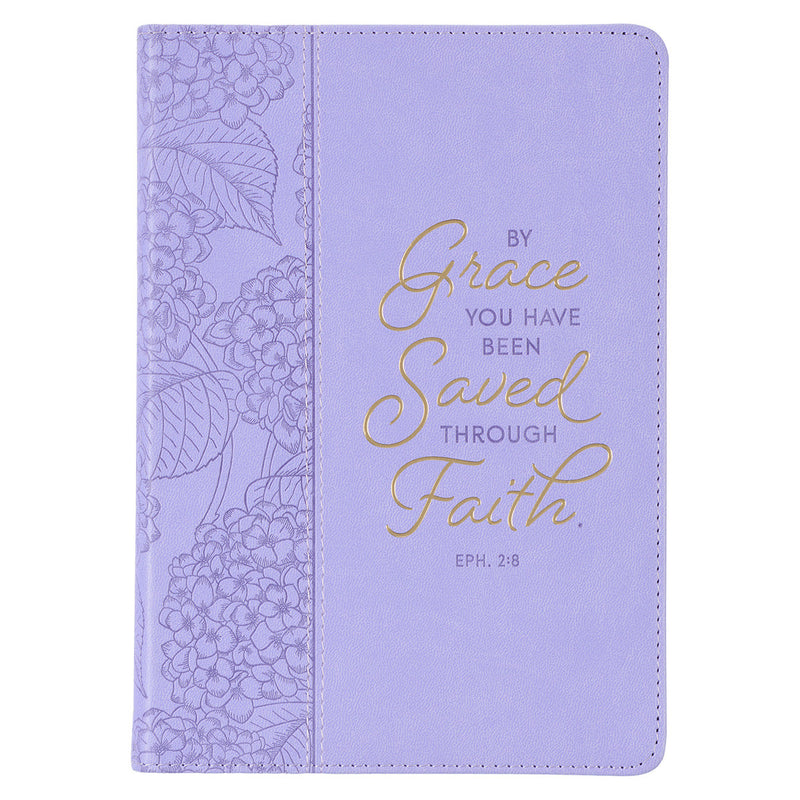 Agenda de lujo By grace you have been saved Efesios 2:8 - Lila