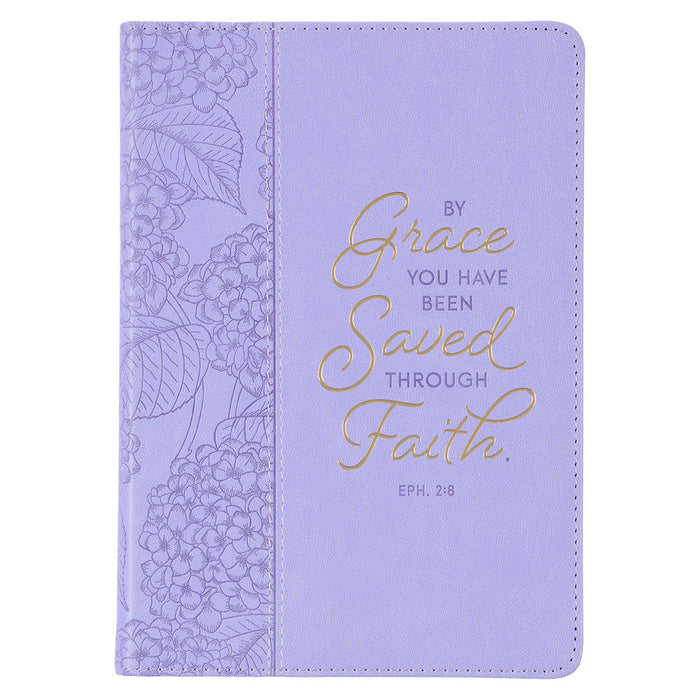 Agenda de lujo By grace you have been saved Efesios 2:8 - Lila