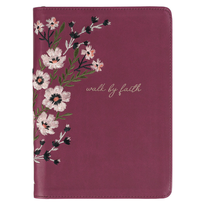 Cuaderno tipo agenda - Walk By Faith Beet Red