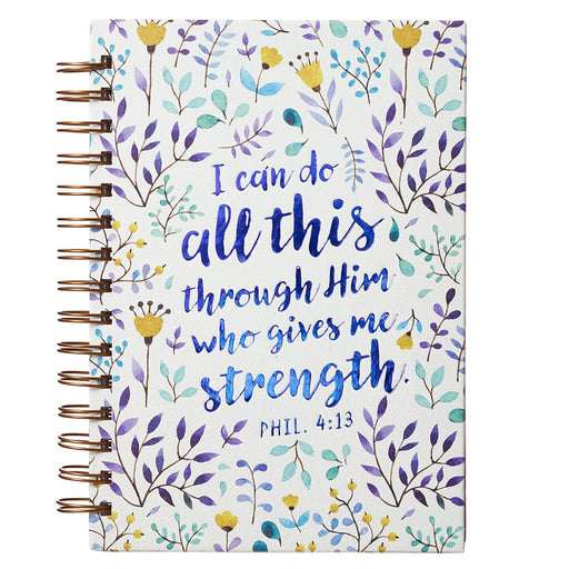 I Can Do All This Large Wirebound Hardcover Journal - Philippians 4:13