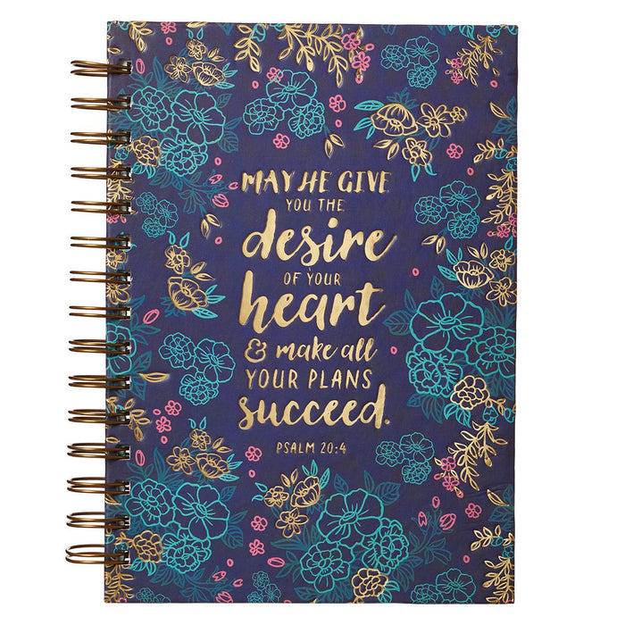 Desire of Your Heart Large Hardcover Wirebound Journal - Psalm 20:4