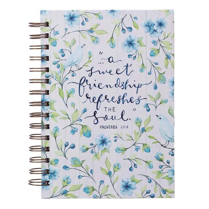 A Sweet Friendship Large Wirebound Journal - Proverbs 27:9