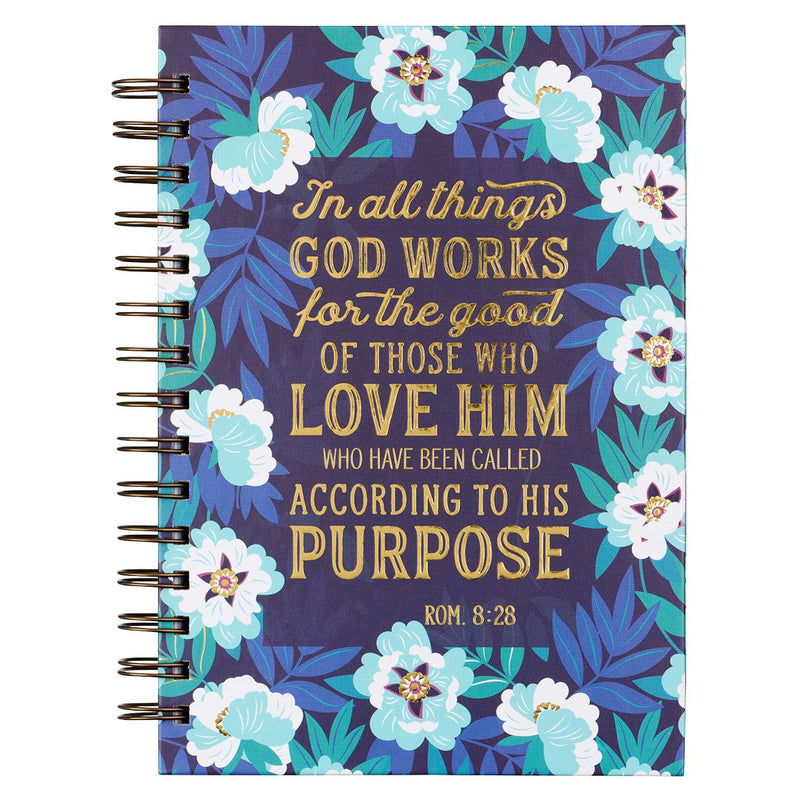Cuaderno In all things God works for the good Romanos 8:28