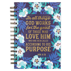 Cuaderno In all things God works for the good Romanos 8:28